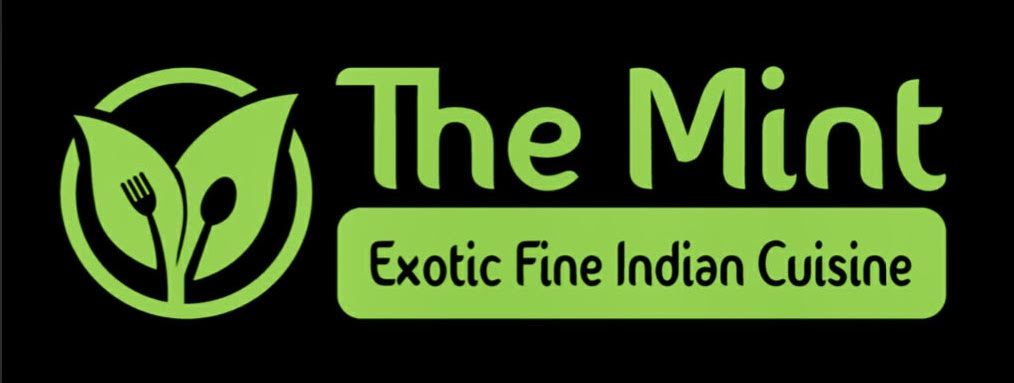 Text: The Mint: Exotic Fine Indian Cuisine