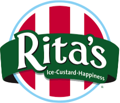 Text: Rita's Ice-Custard Happiness