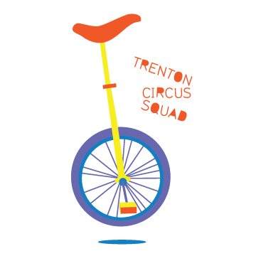 unicycle, text - Trenton Circus Squad