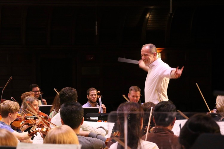 Rossen Milanov and the PSO in rehearsal