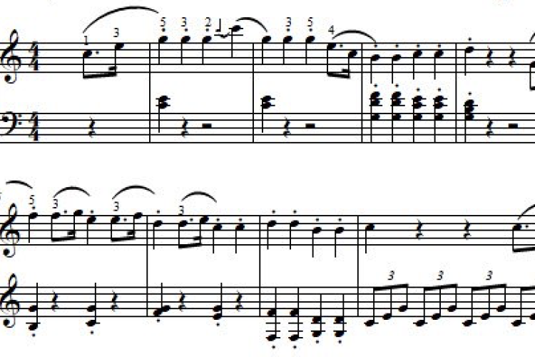 Measures from Haydn Sonatina