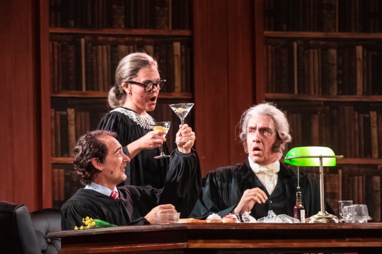 Scene from Derrick Wang's opera Scalia/Ginsburg