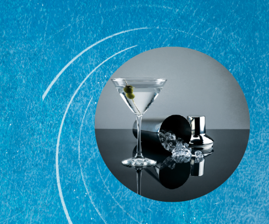 Gala 2023 Martini Glass and Shaker