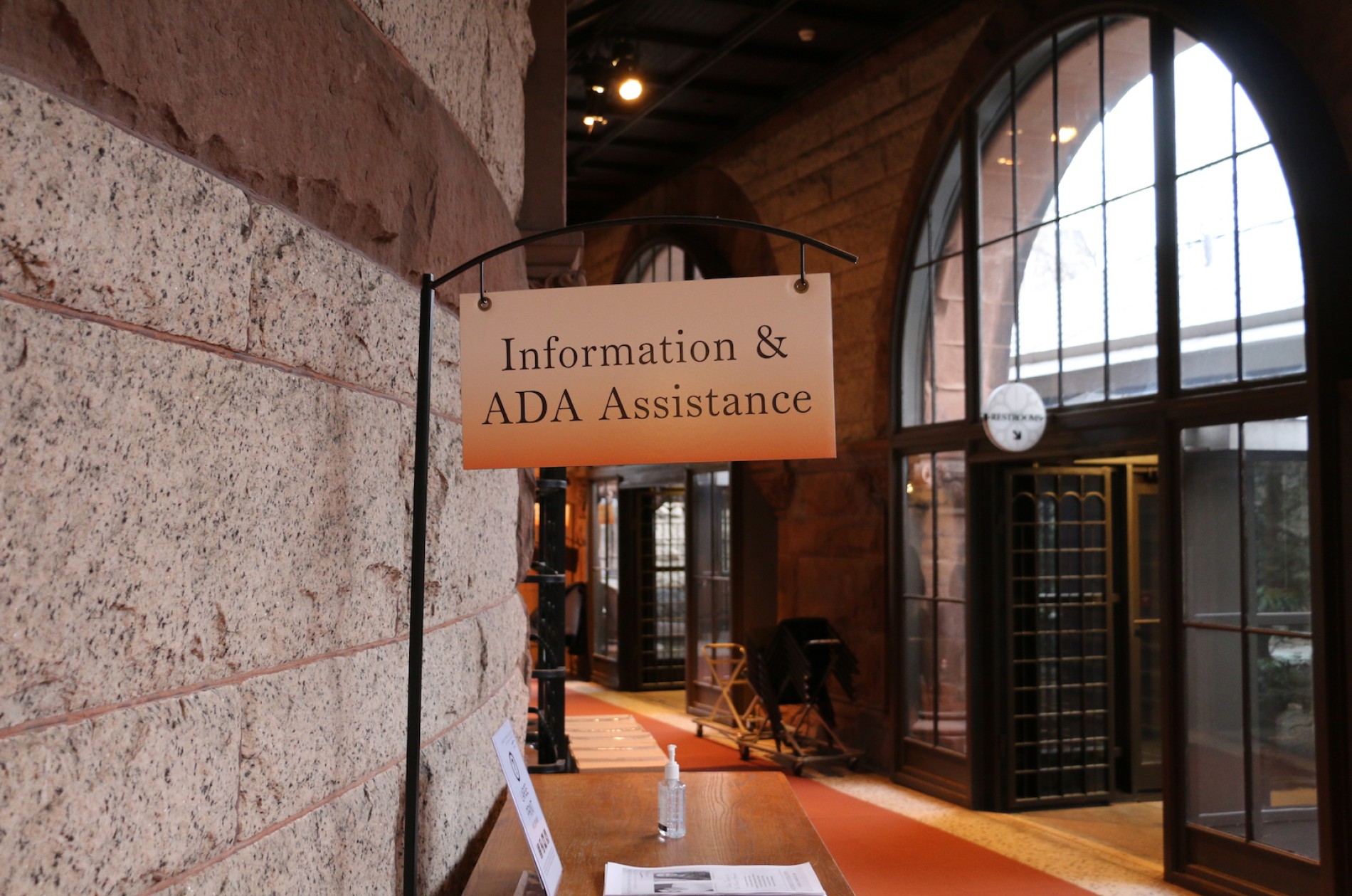 ADA Information Sign at Richardson Auditorium