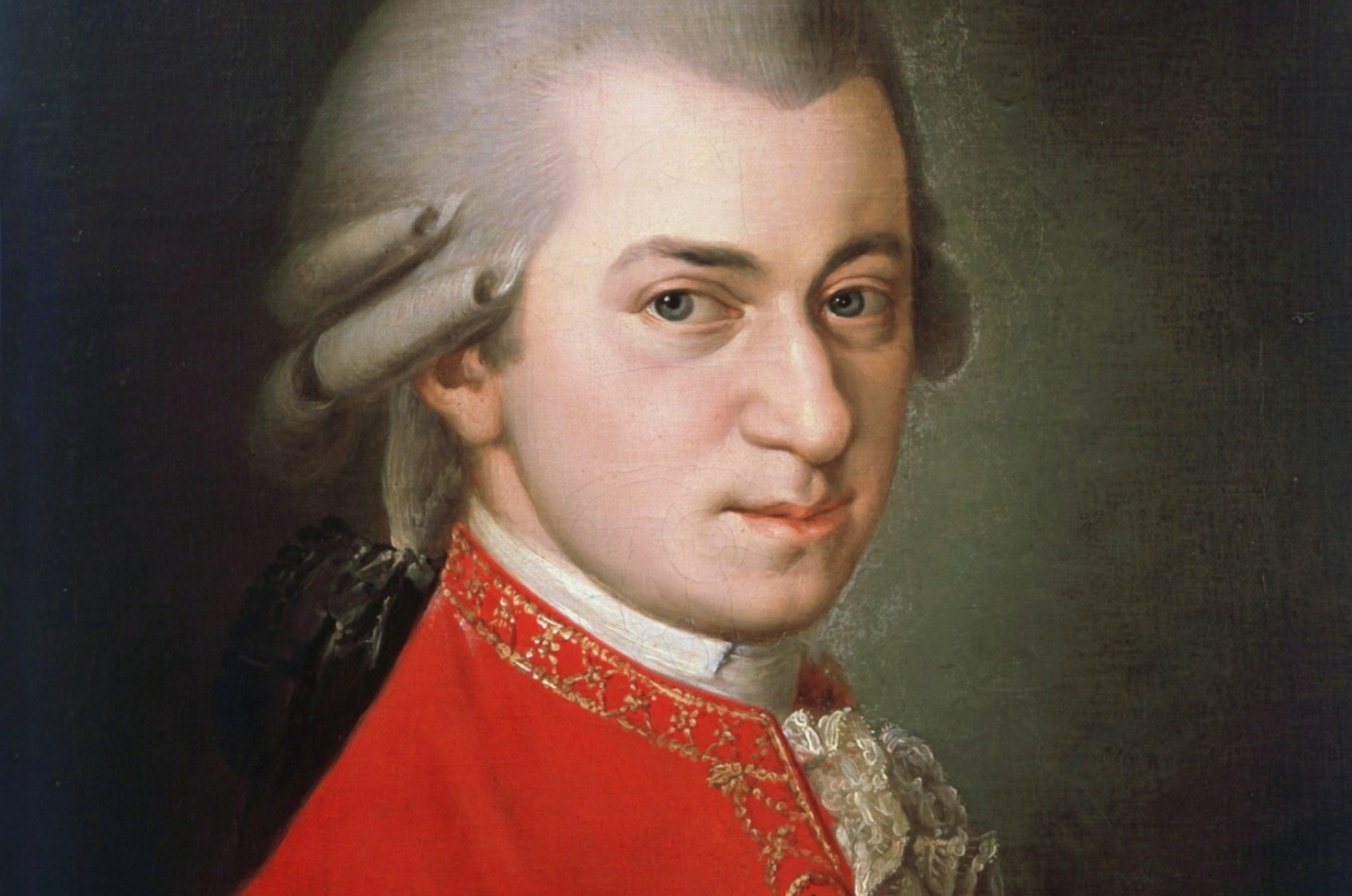 Oil painting of Mozart