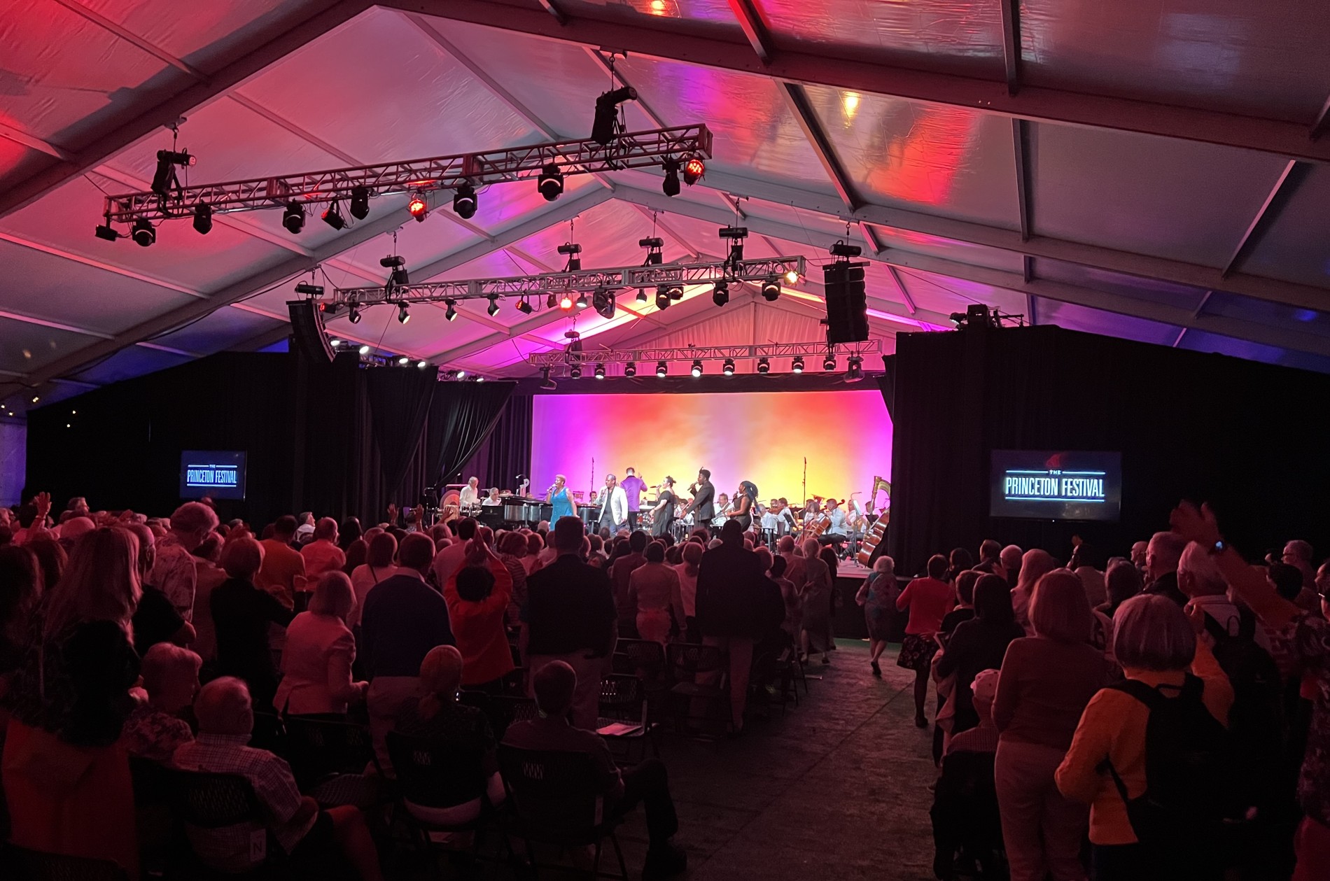 Princeton Festival tent during 2023 Aretha tribute performance