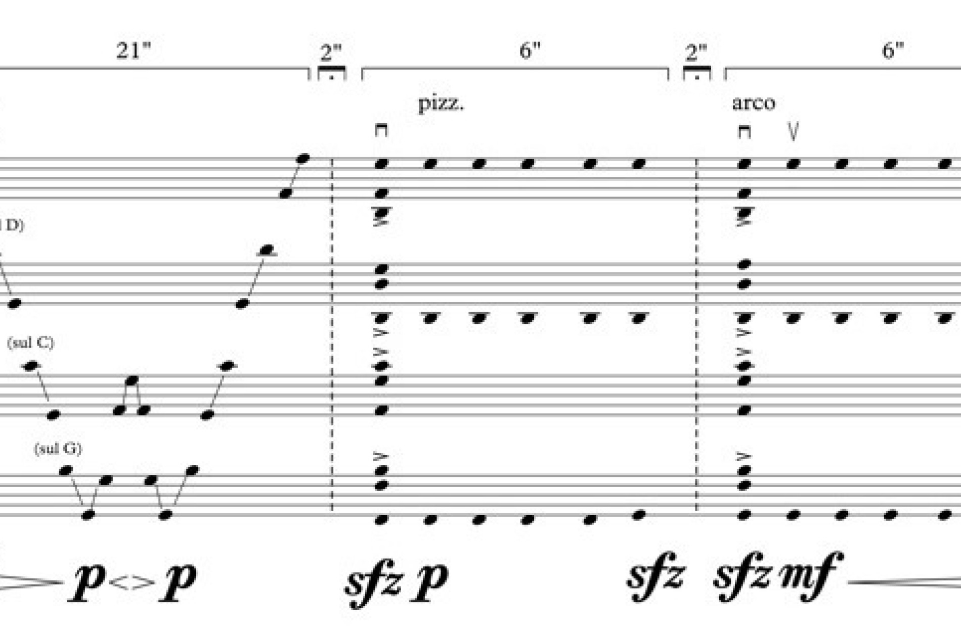 Sheet music from the #quartweets Project
